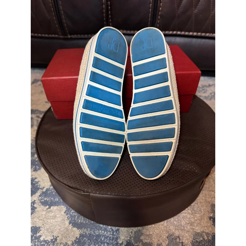 DONALD PLINER | Blue Embossed Suede Espadrille Loafers Size 5